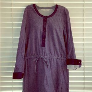 Summer and Sage comfy blue striped dress, Large